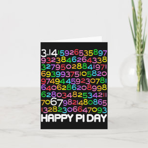 Tarjeta Día feliz 3.14 amante de las matemáticas 67 profes