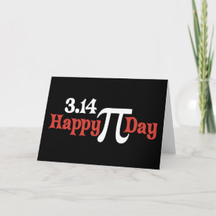 Tarjeta Día feliz 3,14 del pi - 14 de marzo