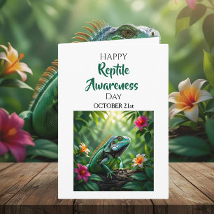 Tarjeta Día Feliz de Concienciación sobre Reptiles Tarje