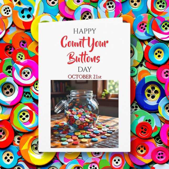 Tarjeta Día Feliz de Contar tus Botones | 21 de octubre (Subido por el creador)