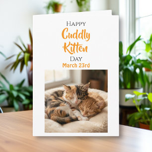 Tarjeta Día Feliz de Gatitos Abrazables - 23 de marzo