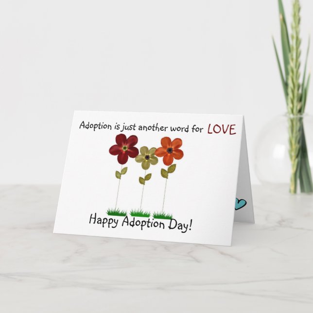 Tarjeta día feliz de la adopción (Anverso)