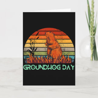 Tarjeta Día Feliz de la Marmota 2023 Disfraz de Amantes Di