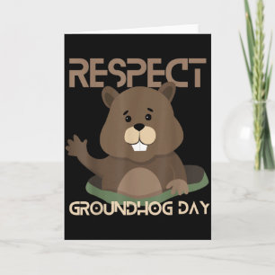 Tarjeta Día Feliz de la Marmota 2023 Disfraz de Amantes Di