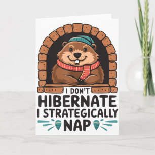 Tarjeta Día Feliz de la Marmota Ardilla Animal Amante de l