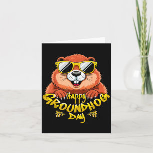 Tarjeta Día Feliz de la Marmota Chistes de Marmota Soltero