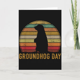Tarjeta Día Feliz de la Marmota Dicho Divertido Amor Anima