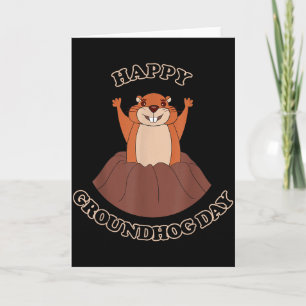 Tarjeta Día Feliz de la Marmota Funny Marmota Anim