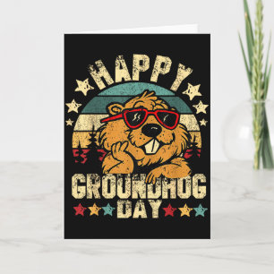 Tarjeta Día Feliz de la Marmota Funny Marmota Solteros Lin