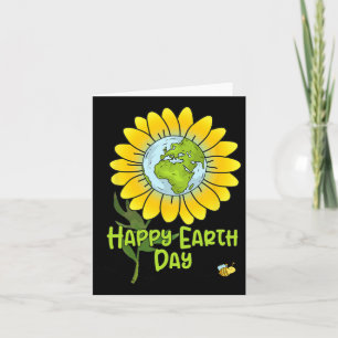 Tarjeta Día Feliz de la Tierra Todos los Días Girasoles Ni