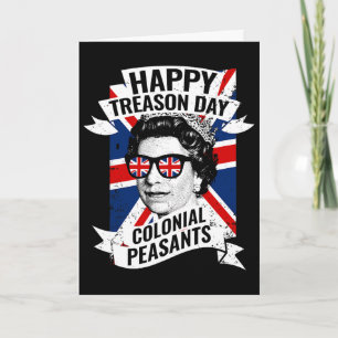 Tarjeta Día Feliz de la Traición Divertida Reina Isabel 4 