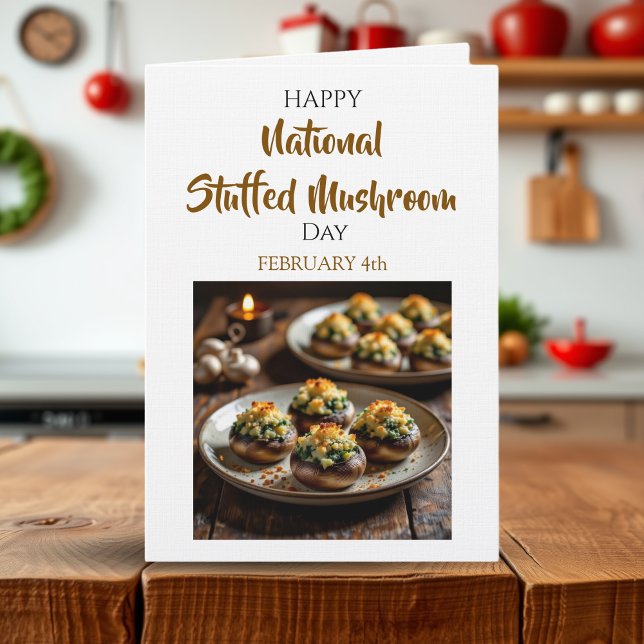 Tarjeta Día Feliz de las Setas Rellenas | 4 de febrero (Subido por el creador)