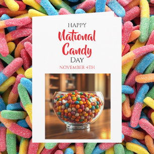 Tarjeta Día Feliz de los Dulces Nacionales 4 de noviembr