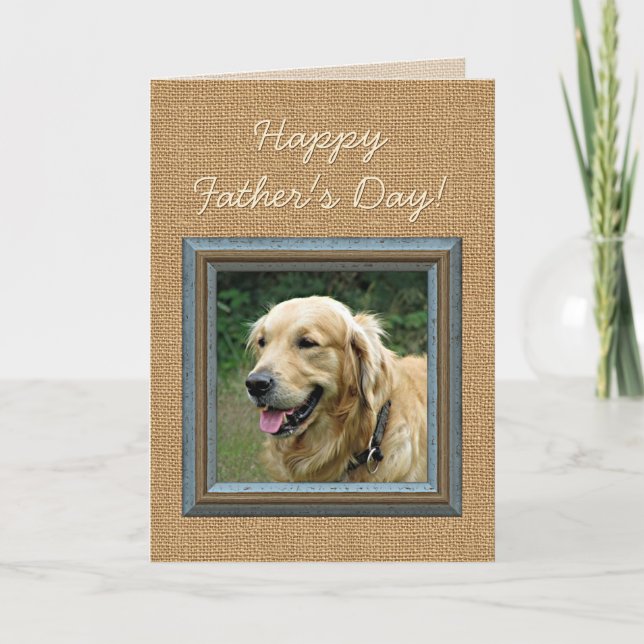 Tarjeta Día feliz de madres o padres con foto de perro (Anverso)