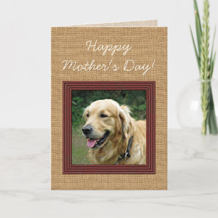 Tarjeta Día feliz de madres o padres con foto de perro