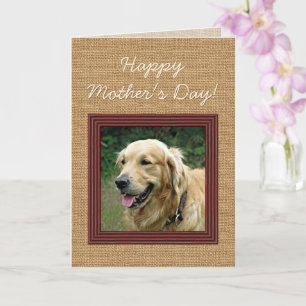 Tarjeta Día feliz de madres o padres con foto de perro