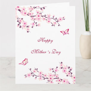 Tarjeta Día feliz de Mother´s de las flores de cerezo