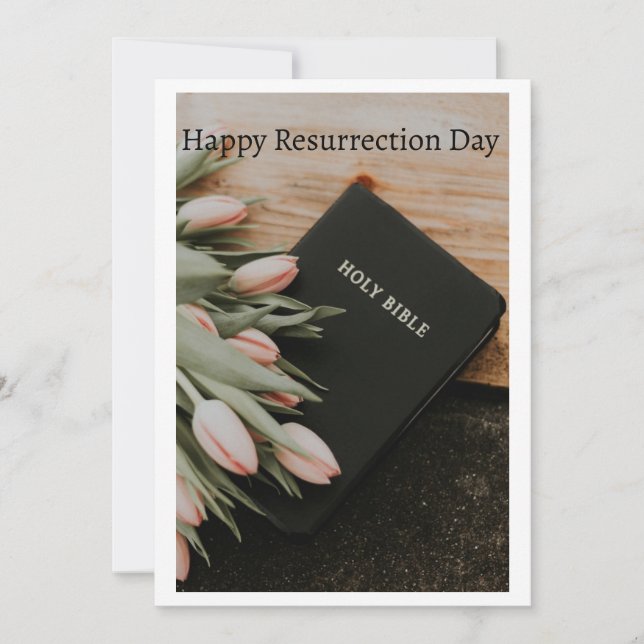 Tarjeta Día Feliz de Resurrección (Anverso)