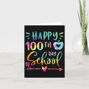 Tarjeta Día Feliz de Teñir 100 Maestro Estudiante 100 