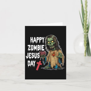 Tarjeta Día Feliz del Jesús Zombie Esqueleto Horror Cristo