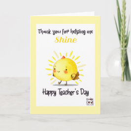 Tarjeta Día Feliz del Maestro con Sol
