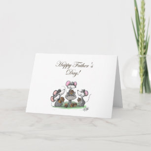 Tarjeta Día feliz del Mic, del mac y del padre de Moe