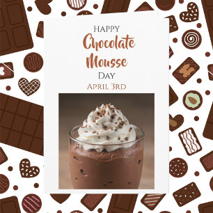 Tarjeta Día Feliz del Mousse de Chocolate   3 de abril   R