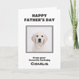 Tarjeta Día Feliz del Padre con Foto Personalizada Perro