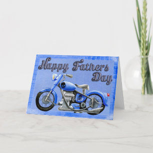 Tarjeta Día Feliz del Padre en Motocicleta