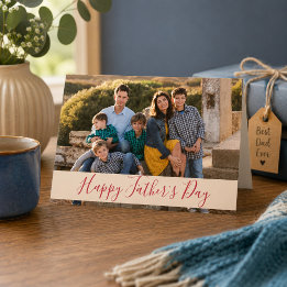 Tarjeta Día Feliz del Padre Foto de Familia