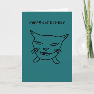 Tarjeta Día Feliz del Padre Gato