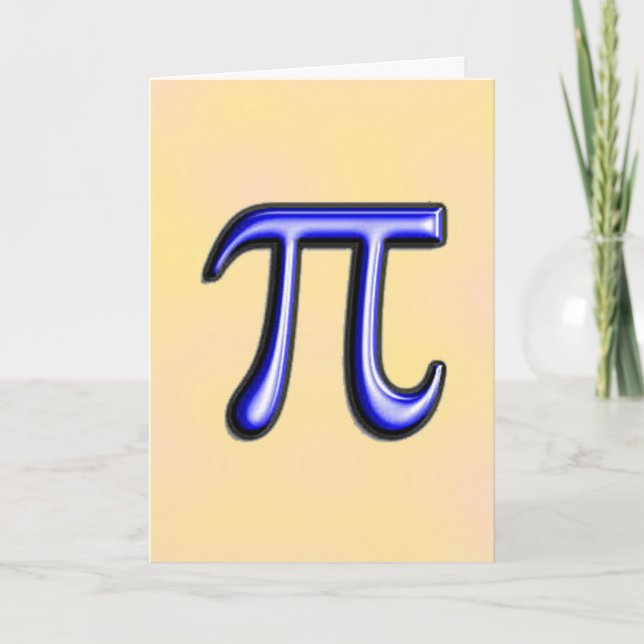 Tarjeta Día feliz del pi - 14 de marzo (Anverso)