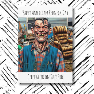 Tarjeta Día Feliz del Redneck Americano 