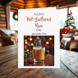 Tarjeta Día Feliz del Ron con Mantequilla 17 de enero
