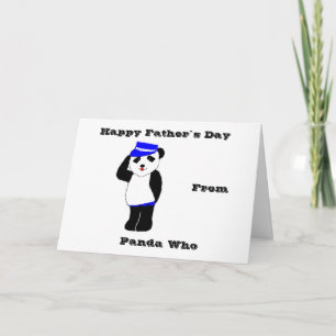 Tarjeta Día feliz del ` s del padre de la panda