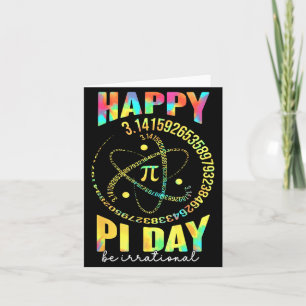 Tarjeta Día feliz sea irracional 3.14 profesor de matemáti