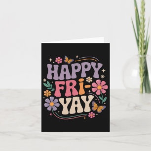 Tarjeta Día Feliz Viernes Profesor Viernes Divertido Fin d