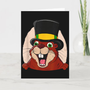 Tarjeta Día festivo del lindo Día de la Marmota de Punxsy