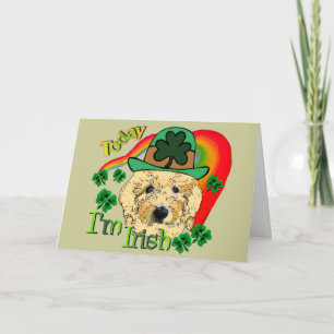Tarjeta Día Goldendoodle del St Patricks