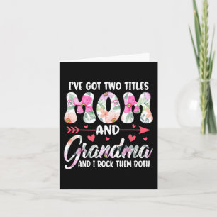 Tarjeta Día I#39; #39; tengo dos títulos Abuela Abuela