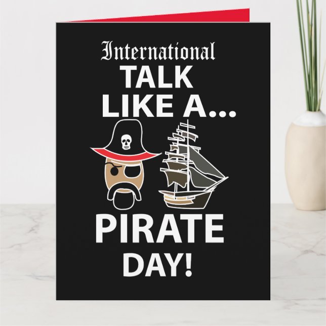 Tarjeta Día Internacional de Hablar como un Pirata (Anverso)