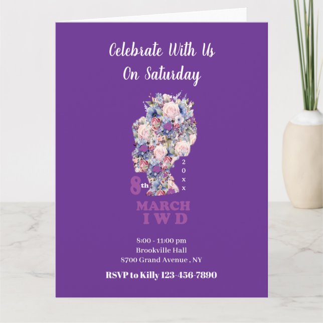 Tarjeta Día Internacional de la Mujer 2025: Celebrar la fe (Anverso)