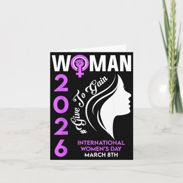 Tarjeta Día internacional de la mujer 2026 marzo 8 empoder (Anverso)
