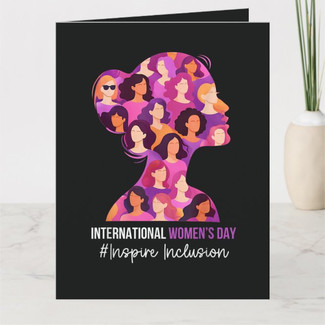 Tarjeta Día Internacional de la Mujer 8 de marzo (Anverso)