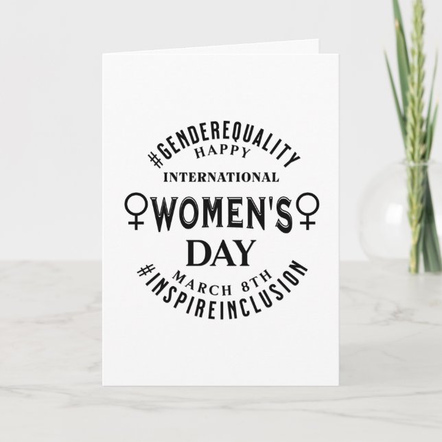 Tarjeta Día Internacional de la Mujer | 8 de marzo Igualda (Anverso)