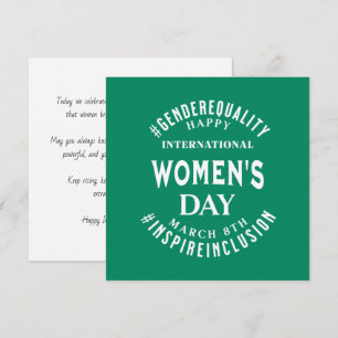 Tarjeta Día Internacional de la Mujer 8 de marzo Igualda