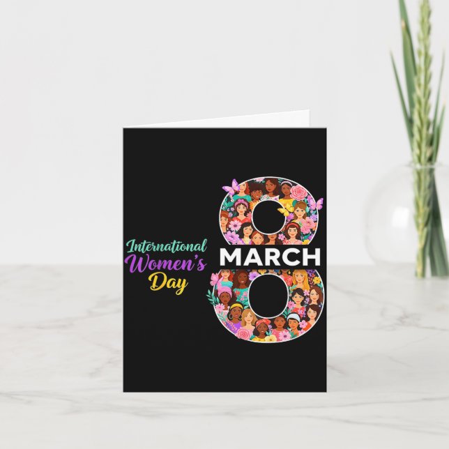 Tarjeta Día internacional de la mujer 8 marzo 2026 empoder (Anverso)