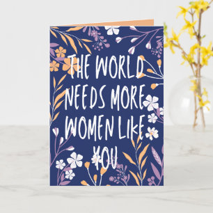 Tarjeta Día Internacional de la Mujer Floral