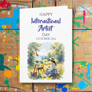 Tarjeta Día Internacional del Artista 25 de octubre