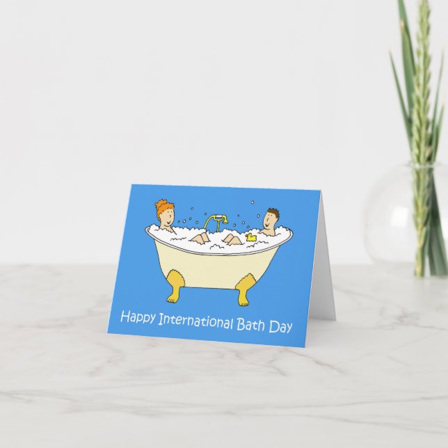 Tarjeta Día Internacional del Baño 14 de Junio (Anverso)
